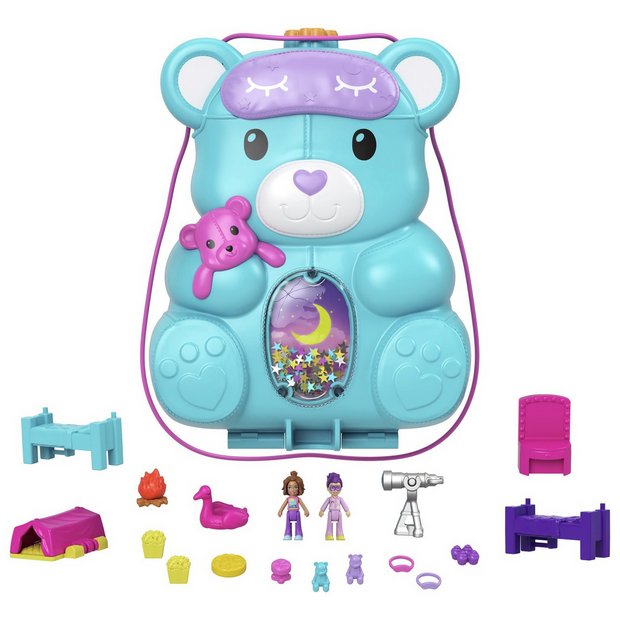 Polly Pocket 2-in-1 Koala Purse Travel Toy with 2 Micro Dolls, 1 Toy Car  and 5 Animals