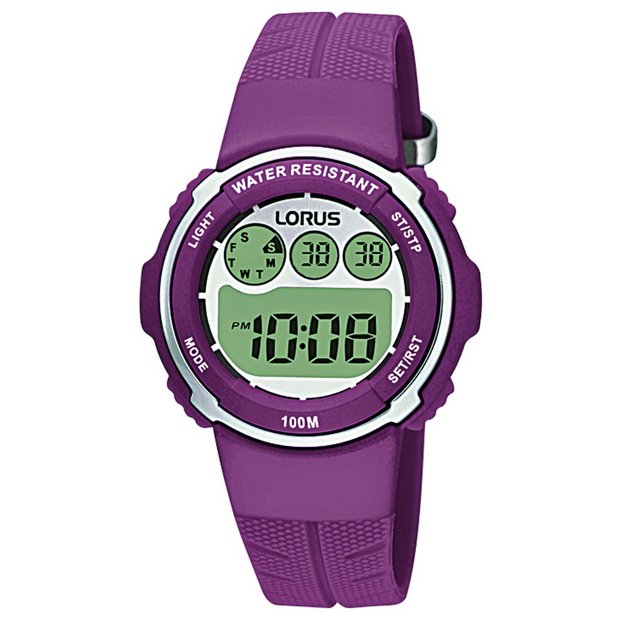 Buy Lorus Ladies Purple Resin Strap Watch Womens watches Argos