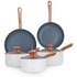 Tower Marble Rose Gold 5 Piece Pan Set