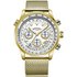 Rotary Mens Stainless Steel Gold Plated Bracelet Watch