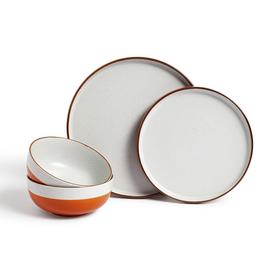 Habitat 12 Piece Stoneware Dinner Set - Rust Speckle
