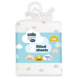 Silentnight Safe Nights Nursery Grey Fitted Sheets