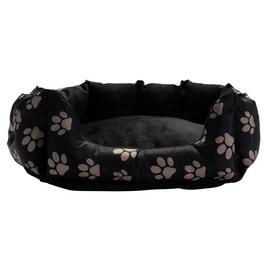 Paw Print Oval Pet Bed