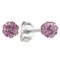 Revere Round Purple Crystal Ball Stud Earrings