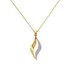 Revere 9ct Gold Plated Silver Glitter Flame Pendant Necklace
