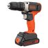 Black + Decker 18V Lithium-ion Drill Driver with Accessories