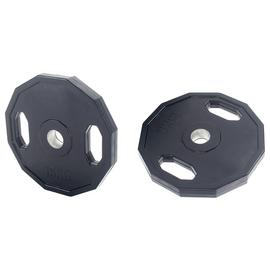 Pro Fitness Olympic Rubber Weight Plates 2 x 15kg