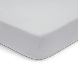 Habitat Washed Plain White Fitted Sheet