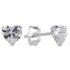 Revere Heart Cubic Zirconia Sterling Silver Stud Earrings