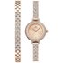 Accurist Ladies Rose Gold Plated Watch and Bracelet Gift Set