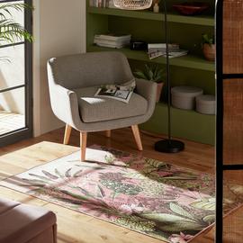 Habitat Agra Floral Flat Cut Pile Rug - 170x120cm