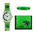 Tikkers Green Dinosaur Fabric Strap Watch