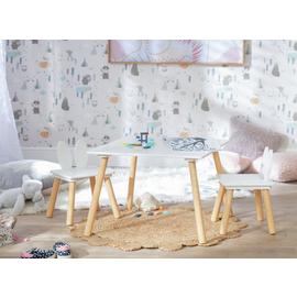 Liberty House Kids Toys Bunny Wood Table & 2 Chairs - White