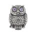 Moon & Back Sterling Silver Cubic Zirconia Owl Charm