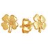 Revere 9ct Gold Plated Four Leaf Clover Stud Earrings