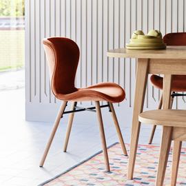 Habitat Etta Pair of Faux Leather Dining Chair - Brown