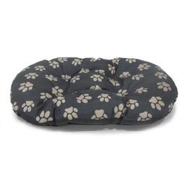 Paw Print Fleece Oval Cushion