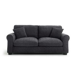 Argos Home Lisbon Fabric 3 Seater Sofa - Charcoal