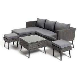 Argos Home 5 Seater Rattan Effect Garden Corner Sofa Set
