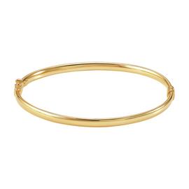 Revere 9ct Gold Plain Oval Box Clasp Bangle