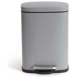 Argos Home 5 Litre Rectangular Bathroom Bin - Grey