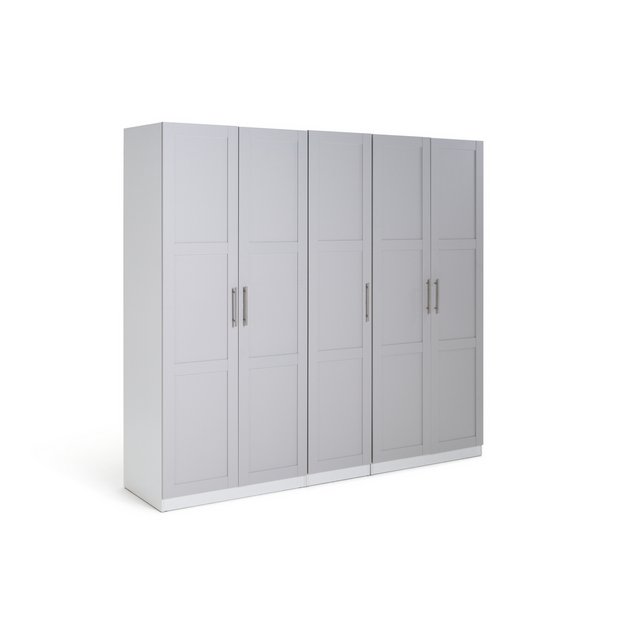 Grey 5 store door wardrobe