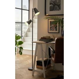 Habitat Iras Double Head Floor Lamp - Grey