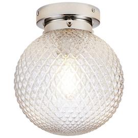 SPA Faceted Bathroom Flush to Ceiling Light - Chrome