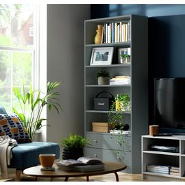 Argos Home Maine 2 Drawer Bookcase - Grey