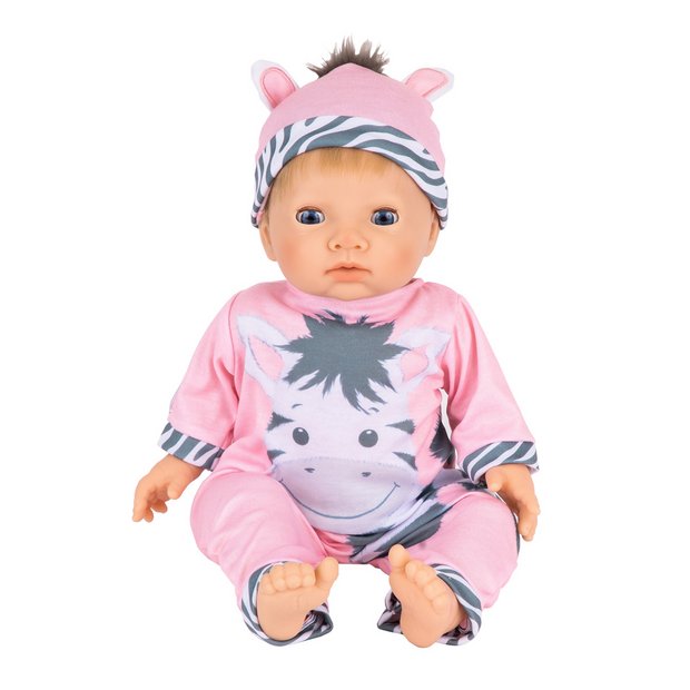 Chad valley tiny treasures baby doll hot sale with pink outfit & hat