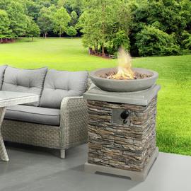 Teamson Home HF29308AA UK Gas Fire Pit With Cover