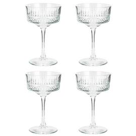 Habitat Pressed Set of 4 Champagne Coupe Glasses