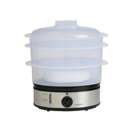 Cookworks XJ-10303 3 Bowl Electric Steamer - White