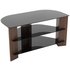 AVF Up To 42 Inch TV Stand - Black Glass and Walnut Effect