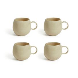 Habitat Evora Set of 4 Stoneware Mugs - Natural