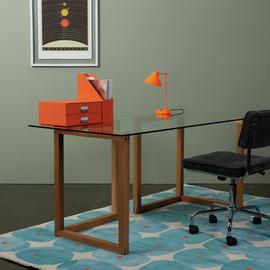 Habitat Tash Patterned Blue Wool Cut Pile Rug - 240x170cm