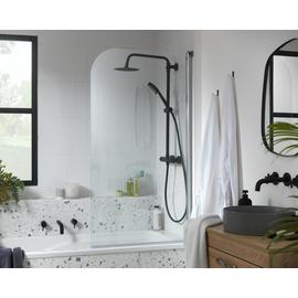 Argos Home 1375x750mm Half Frame Bath Shower Screen Silver