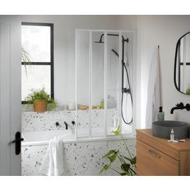 Argos Home 1400x840mm Folding Bath Shower Screen - White