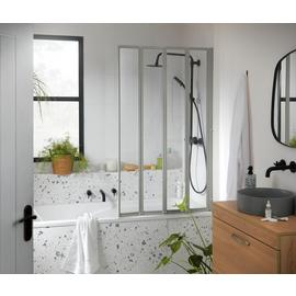 Argos Home 1400x840mm Folding Bath Shower Screen - Silver