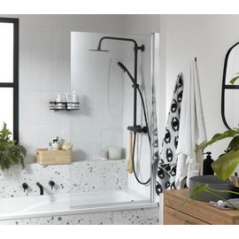 Argos Home 1400x780mm Half Bath Shower Screen Silver