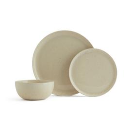 Habitat Evora 12 Piece Stoneware Dinner Set - Natural
