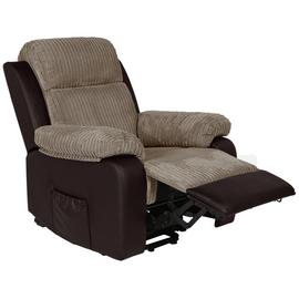 Argos Home Bradley Rise & Recline Chair -Natural & Chocolate