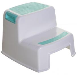 Dreambaby 2 Height 2-Up Xtra-Tough Step Stool - Aqua/White