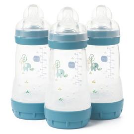 MAM Easy Start Anti-Colic 260ml Baby Bottle 3 Pack - Blue