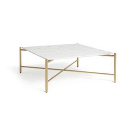 Habitat Elba Solid Marble Coffee Table - Brass