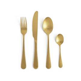 Habitat 16 piece Gold Stainless Steel Cutlery Set