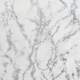 Arthouse Carrara Marble Silver Wallpaper