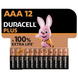 Duracell Plus Alkaline AAA Batteries - Pack of 12
