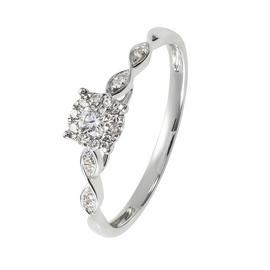 Revere 9ct Gold 0.015ct tw Diamond Twist Ring