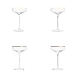 Habitat Gold Rim Set of 4 Champagne Coupe